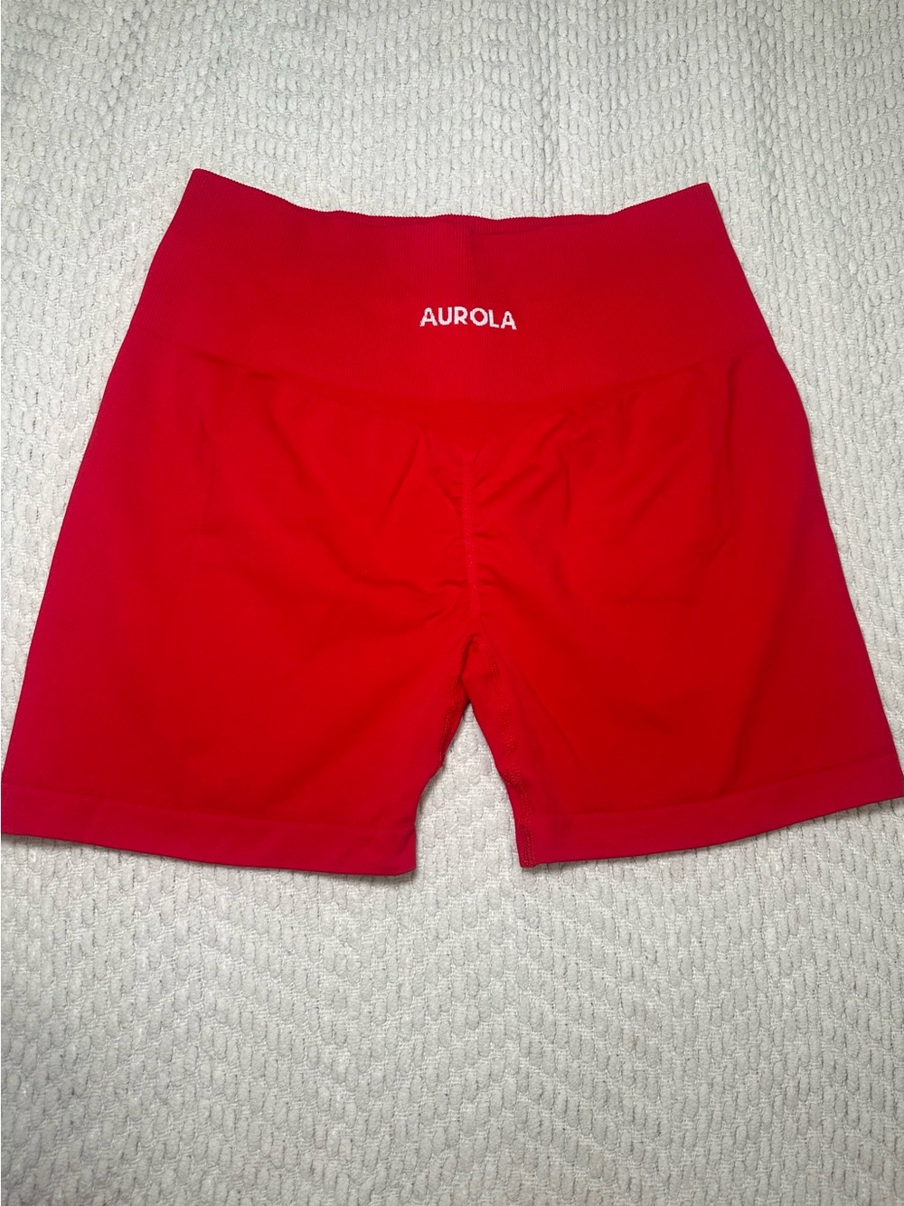 Aurola Women's High-Rise Red Bike Shorts